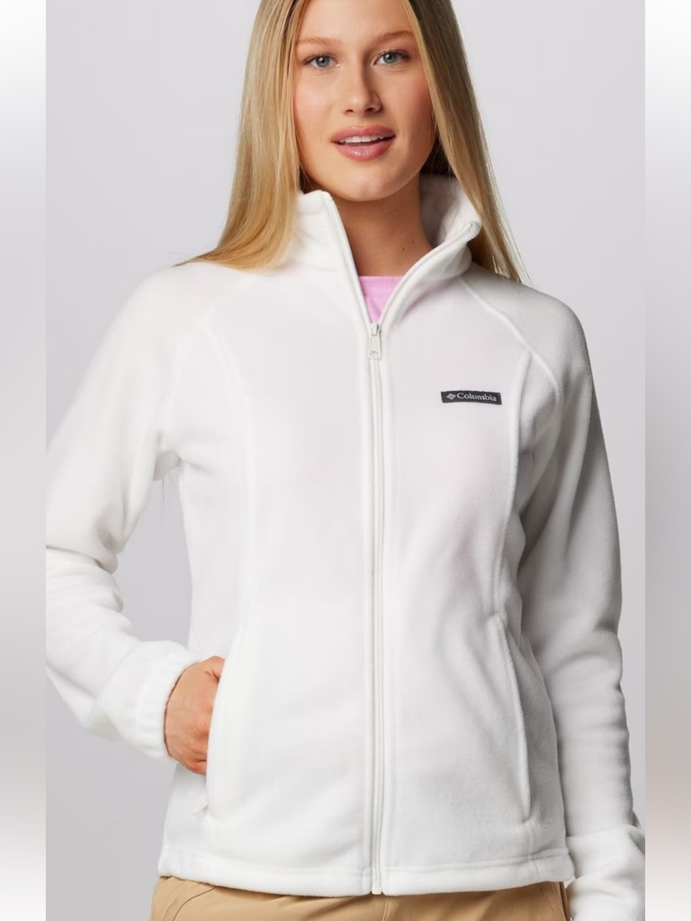 Columbia Benton Springs Interchange Fleece Jacket|Women’s Medium| White Full Zip